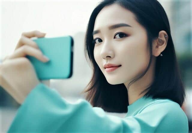 斜め横顔を取ると、顔の骨格の特徴がわかる（写真はイメージ）