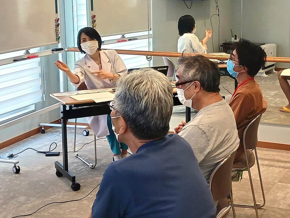 「糖尿病学習入院」プログラムの講義風景（2025年7月28日撮影）