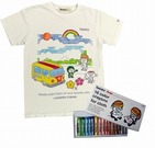 Ｔシャツに「ぬり絵」が！洗濯だってOKだよ