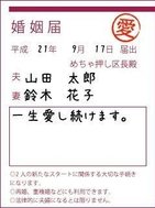 「2人だけの婚姻届」　ケータイで作成