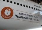 「横顔キティちゃん」、JAL特別塗装機で子宮頸がん予防呼びかけ