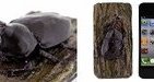 カブトムシが載ったiPhoneカバー