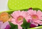 愛妻弁当に愛のお返し　食後の箱に「お花」つめます