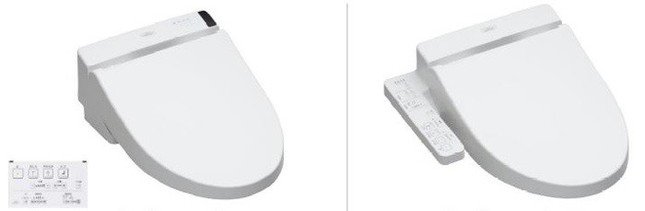 手入れを楽に　清潔に　新ウォシュレット<br />
(左)ウォシュレットS　(右)ウォシュレットSB