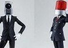 「NO MORE 映画泥棒」キャラをフィギュア化　カメラ男とパトランプ男