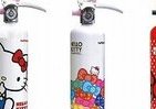 コレで住宅防火にもっと関心を　ハローキティ消火器