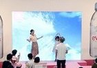 「エビアン」330mlペットボトル発売1周年記念　「エビアン Live young スタジオ」：OSAKA UMEDA