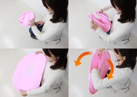 ポーチから取り出せばポップアップで簡単展開