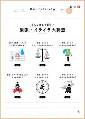 「緊張・イライラ」への対処方法を扱うサイト「緊張・イライラ LABO」
