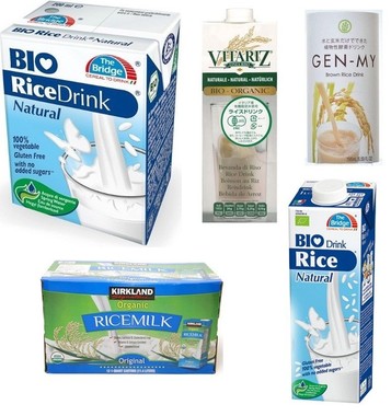さまざまなライスミルク製品