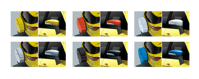 6色から自由に選べるスペアタイヤカバー＆ドアミラーカバー