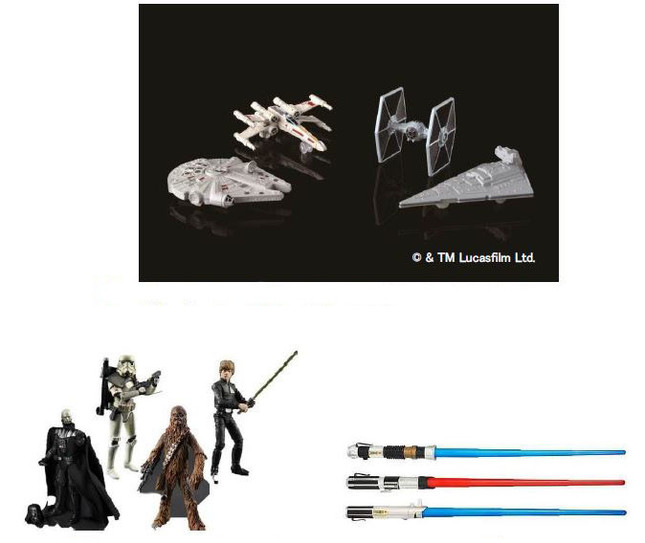 フィギュアやライトセイバーも同時発売