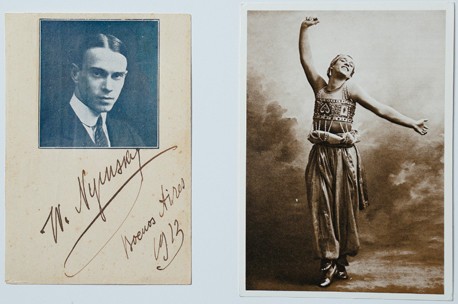 ヴァツラフ・ニジンスキーの写真と自筆サイン（熊川哲也所蔵）