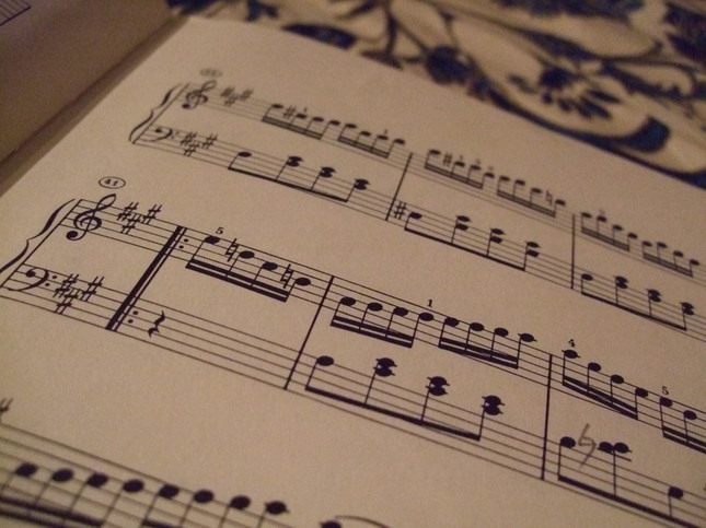 3楽章の楽譜の一部