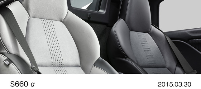 S660 α アシンメトリーカラースポーツレザーシート