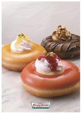 （左）レモンカスタード　（中央）ストロベリー　（右）塩キャラメルチョコ