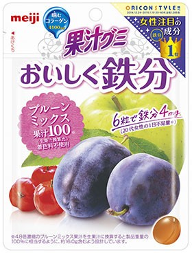 果汁グミ おいしく鉄分 プルーンミックス