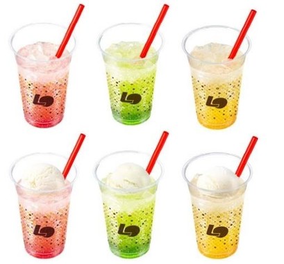 （上）カクテルソーダ　（下）カクテルソーダ＆フロート