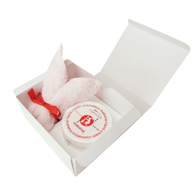 うさぎのかたちに包んだタオル