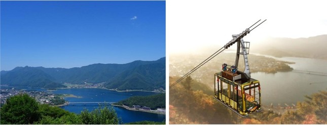 河口湖の自然を大パノラマで体感できる