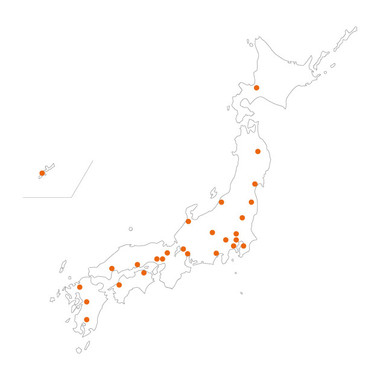 全国35の営業拠点で、5000以上の代理店と関係を築く
