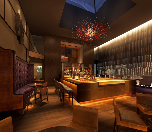 天窓のあるバーカウンターエリア（イメージパース）