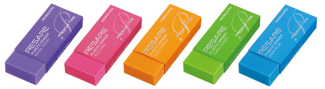 紫、ピンク、オレンジ、緑、青の5色