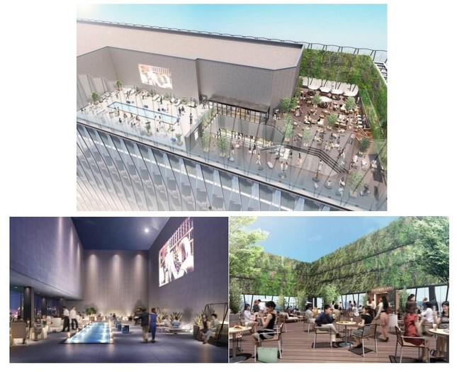 屋上部分は一大オープンテラスを計画。テラス内には２つの異なるゾーンを設置