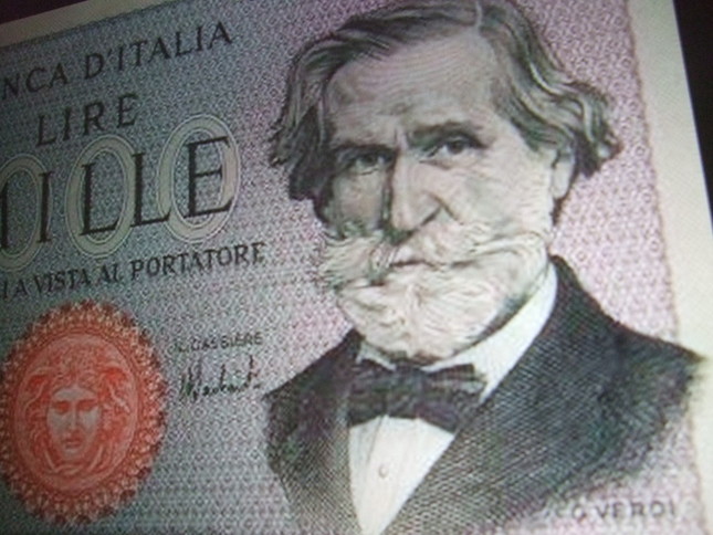 「祖国統一の英雄」とされたヴェルディは旧1000リラ札にも登場した