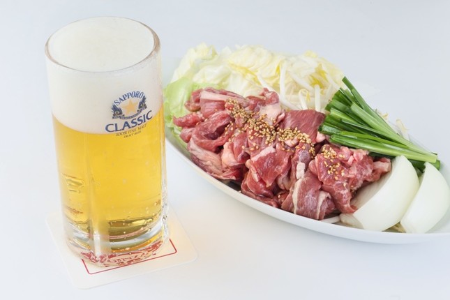 「サッポロクラシック」とジンギスカン