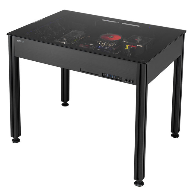 PCパーツを魅せる机型ケース　冷却性能も