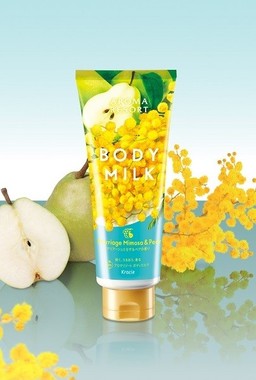 華やかなミモザと洋なしをブレンド！