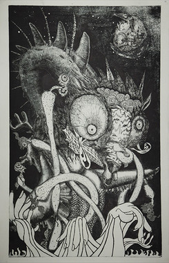 銅版画「生死」