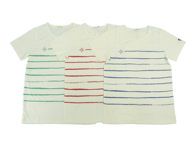 「クレヨン　ボーダーTシャツ」