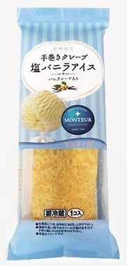 「手巻きクレープ・塩バニラアイス」