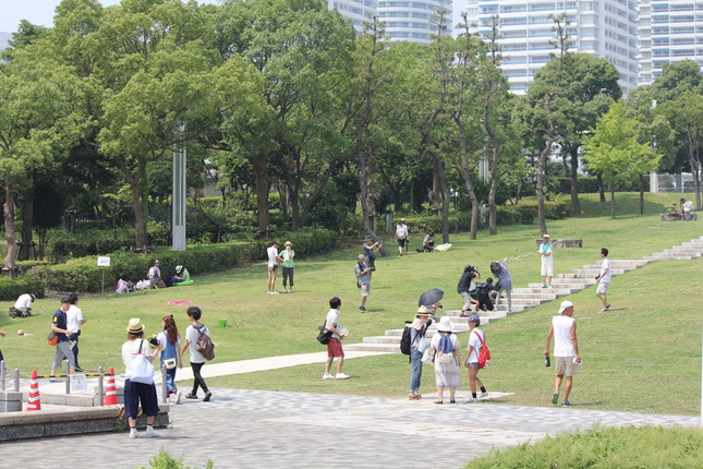 思い思いの方法で撮影を楽しんだ