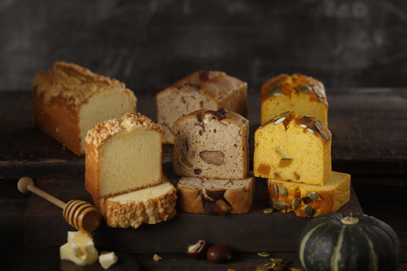 （左から）コーヒー＆エスプレッソケーキ ハニーバター、マロン、パンプキン