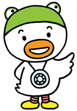 鳥とカエルを合体させたPRキャラクター「とりカエル」