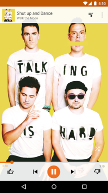 「Google Play Music」アプリ画面3