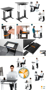 デスクワークのポジションを自在に変えることで仕事に良いリズムを