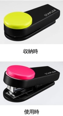 ボタンのカラーはライトブルー、ピンク、ライトグリーンの３種類