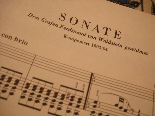 献呈の辞が見られる第1楽章