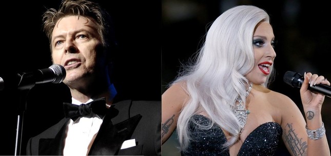 故デヴィッド・ボウイ（左）とレディー・ガガ（Getty Images）