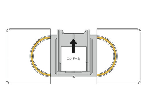 扉が自動で開いてコンドームが飛び出す仕組み