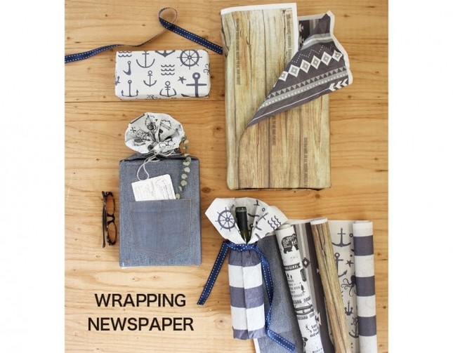おしゃれな新聞紙でラッピング