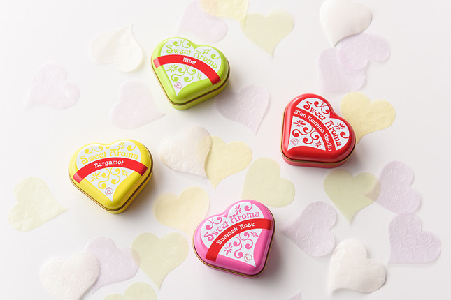 「スイートアロマ」はハート型の缶入り