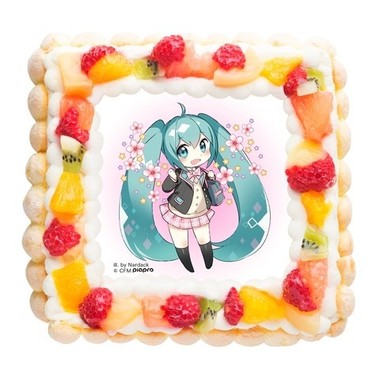 初音ミク の描き下ろしイラストをプリント 彩り豊かな 春限定デザインケーキ発売 J Cast トレンド