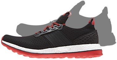 RUNNING: PureBOOST ZG　コアブラック/DGH ソリッドグレー/ビビッドレッドS13