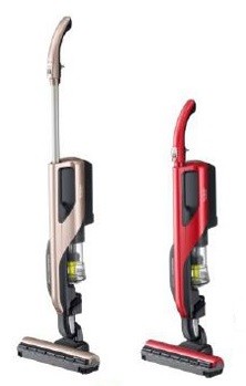 ｢きわぴた｣構造で、壁ぎわのゴミも吸引！　（写真は、「パワーブーストサイクロン PV‐BD700」右はパイプ短縮時）