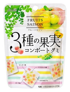 果実をおいしく食べる「フルーツセゾン　コンポートグミ」